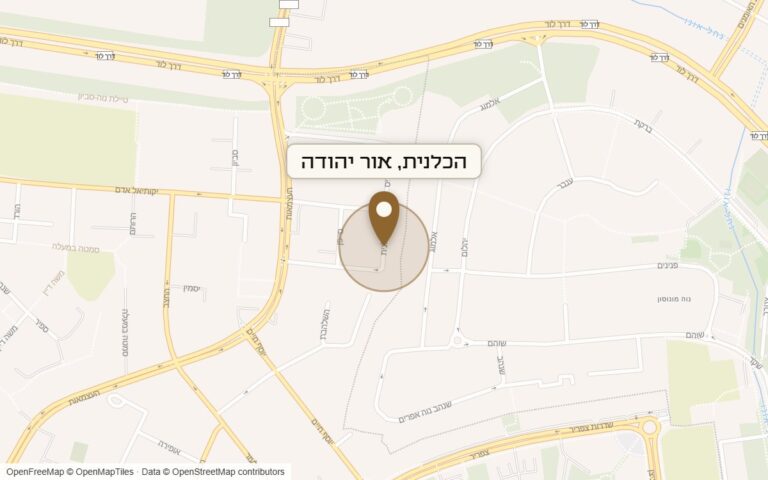 מפת מיקום של מתחם הכלנית