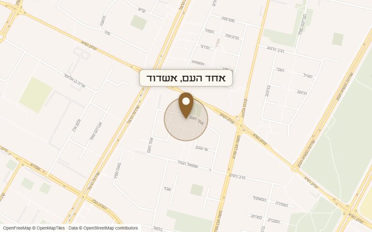 מפת מיקום של מתחם אחד העם