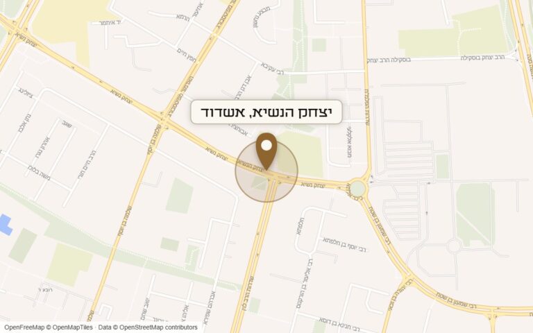 מפת מיקום של מתחם יצחק הנשיא