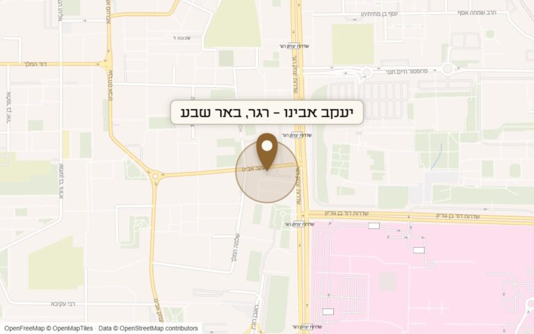 מפת מיקום של מתחם יעקב אבינו - רגר