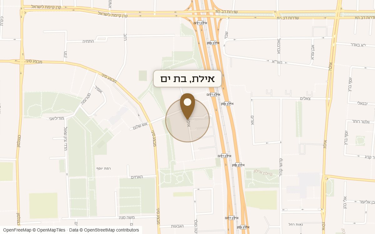 מפת מיקום של מתחם אילת, בת ים