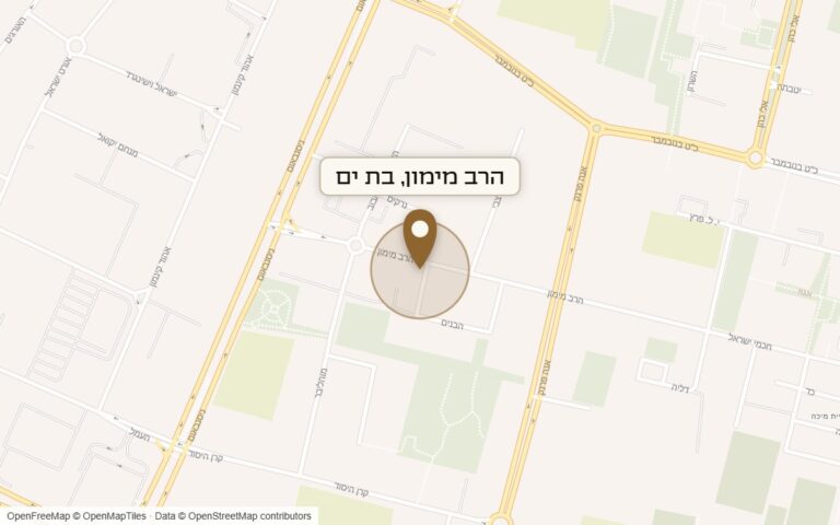 מפת מיקום של מתחם הרב מימון