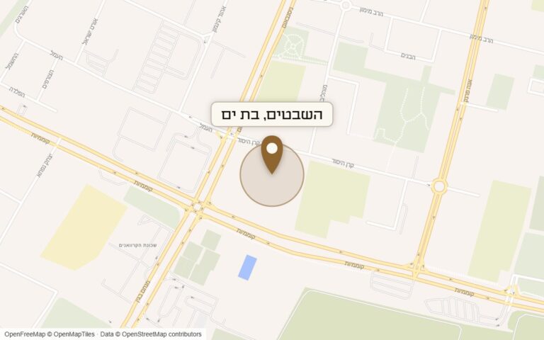 מפת מיקום של מתחם השבטים