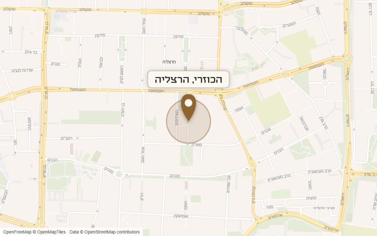 מפת מיקום של מתחם הכוזרי