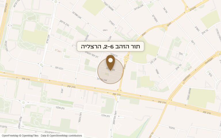 מפת מיקום של מתחם תור הזהב 2-6