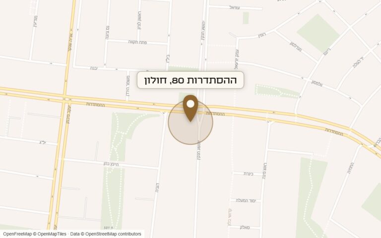 מפת מיקום של מתחם ההסתדרות 80