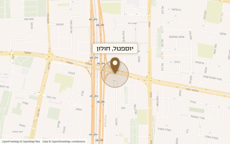 מפת מיקום של מתחם יוספטל