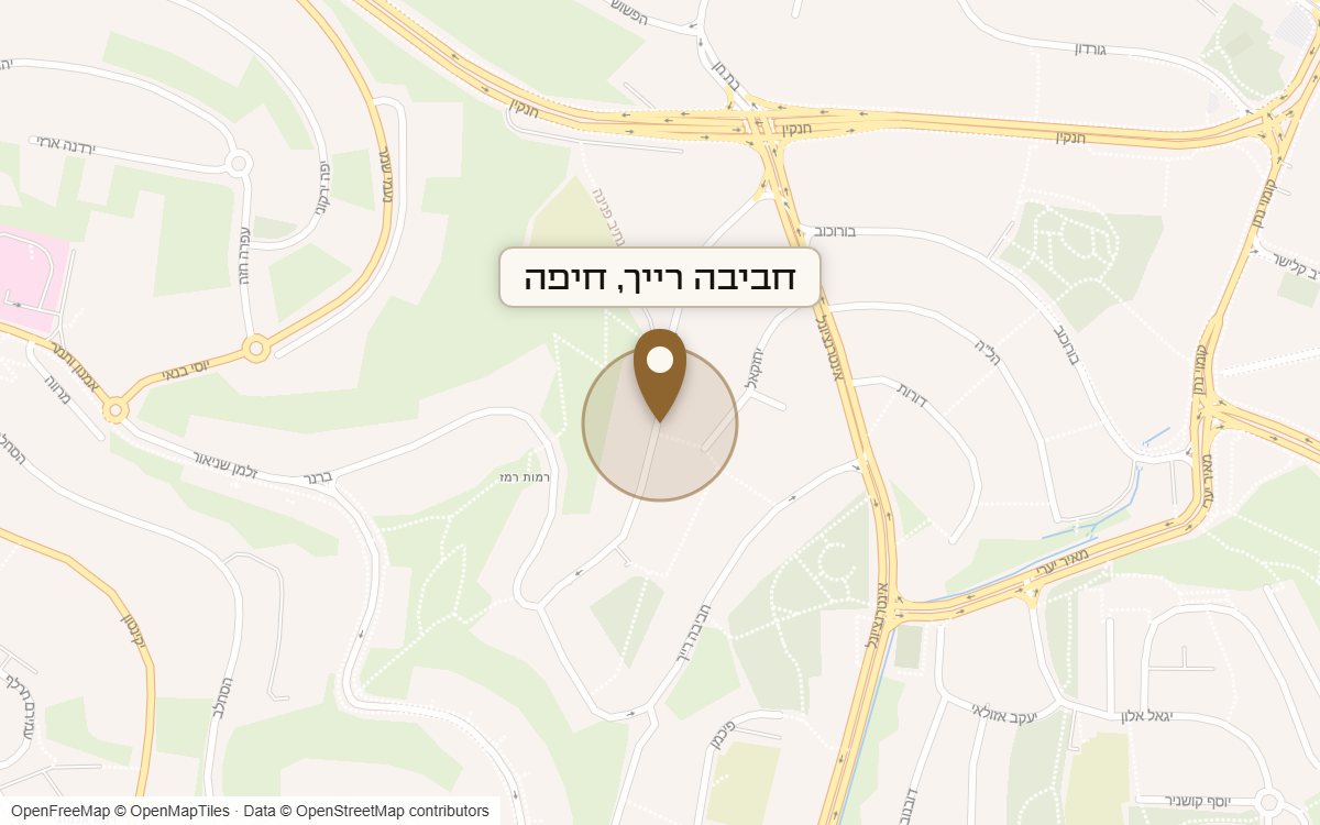 מפת מיקום של מתחם חביבה רייך, חיפה