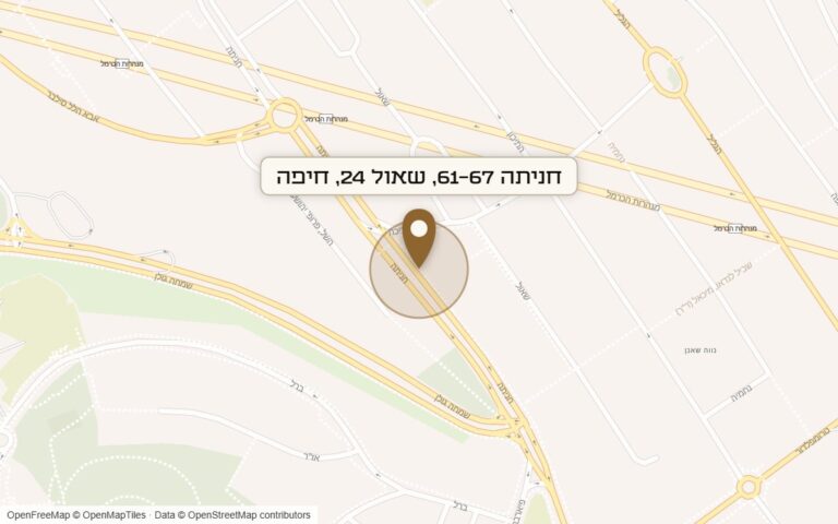 מפת מיקום של מתחם חניתה 61-67, שאול 24