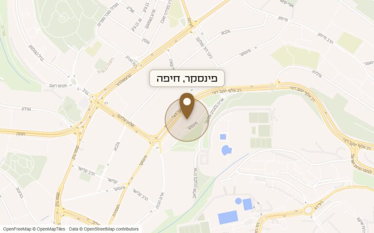 מפת מיקום של מתחם פינסקר