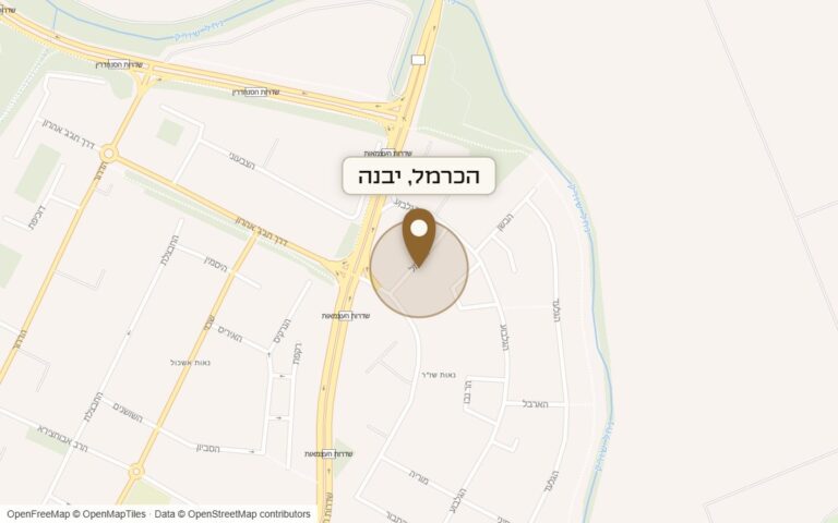 מפת מיקום של מתחם הכרמל