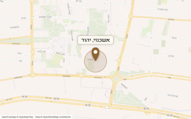 מפת מיקום של מתחם אשכנזי