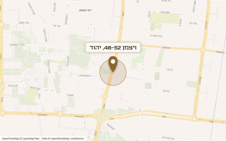 מפת מיקום של מתחם ויצמן 48-52