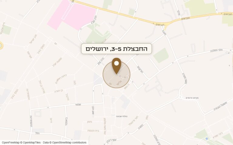 מפת מיקום של מתחם החבצלת 3-5