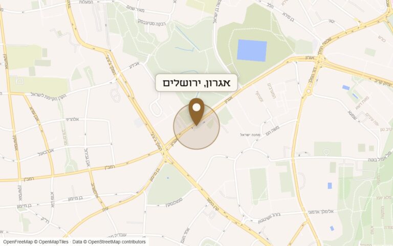 מפת מיקום של מתחם אגרון