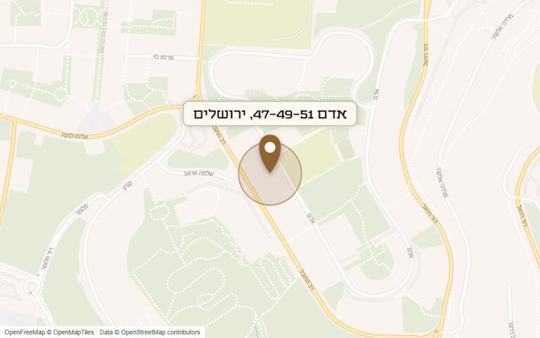 מפת מיקום של מתחם אדם 47-49-51