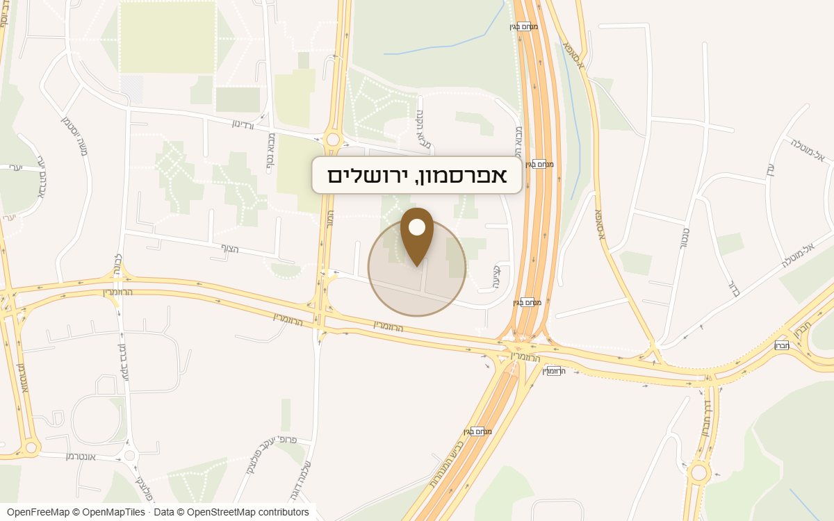 מפת מיקום של מתחם אפרסמון, ירושלים