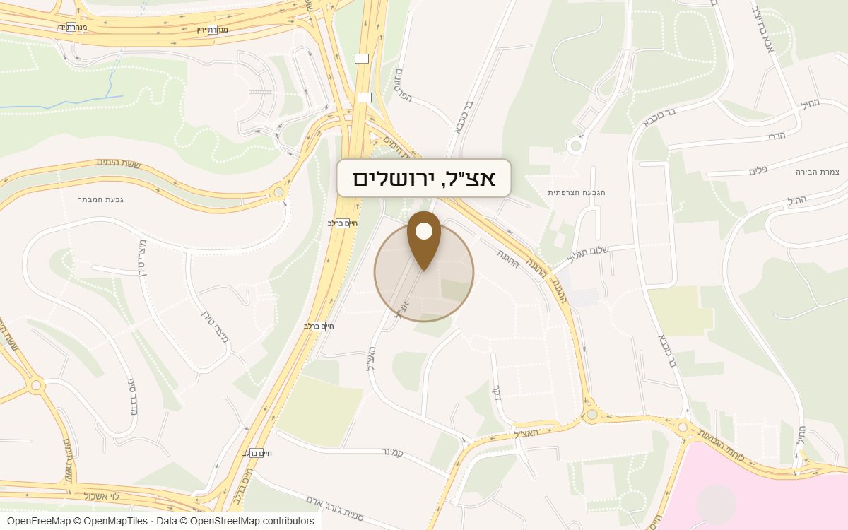 מפת מיקום של מתחם אצ"ל, ירושלים