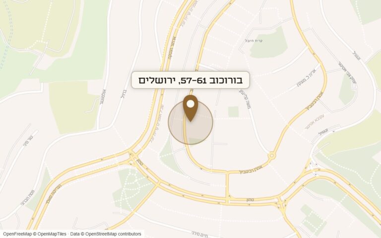 מפת מיקום של מתחם בורוכוב 57-61