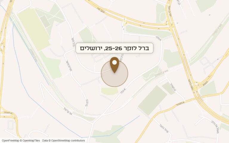 מפת מיקום של מתחם ברל לוקר 25-26