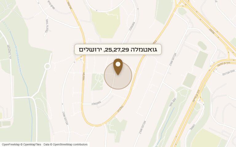 מפת מיקום של מתחם גואטמלה 25,27,29