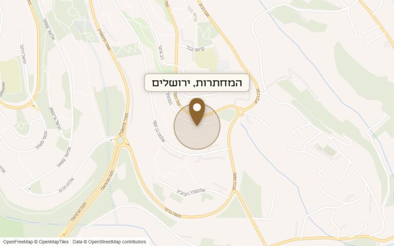 מפת מיקום של מתחם המחתרות
