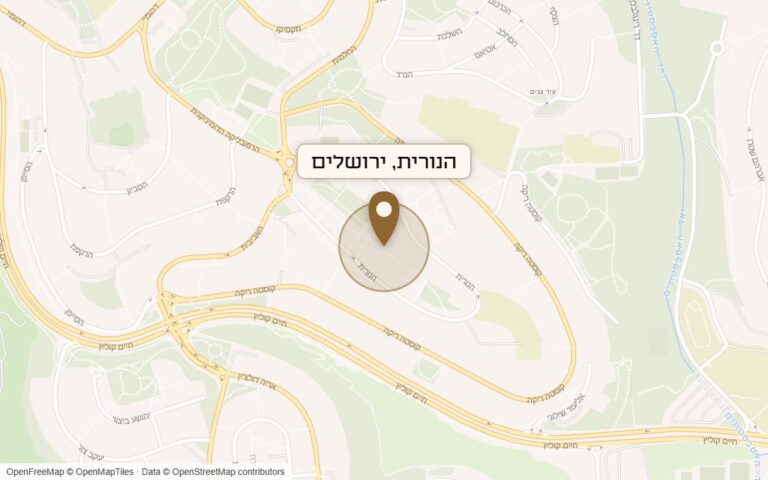 מפת מיקום של מתחם הנורית