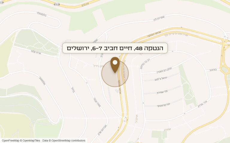 מפת מיקום של מתחם הנטקה 48, חיים חביב 6-7