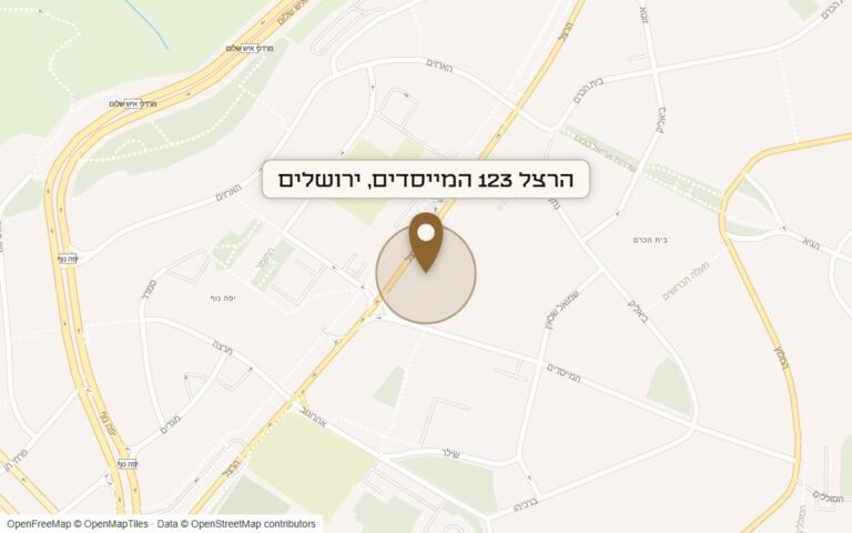 מפת מיקום של מתחם הרצל 123 המייסדים