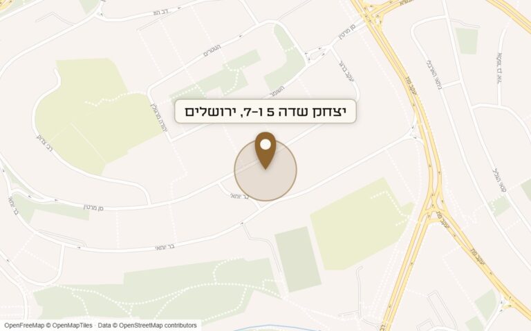 מפת מיקום של מתחם יצחק שדה 5 ו-7