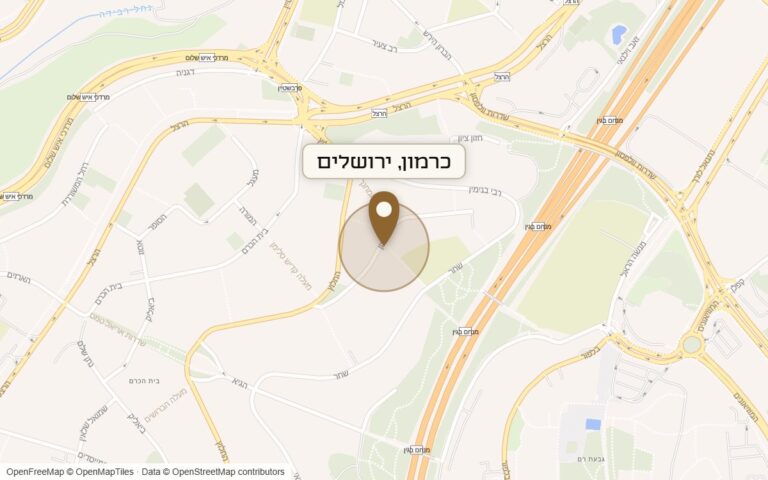 מפת מיקום של מתחם כרמון
