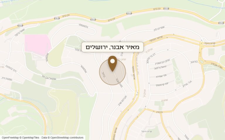 מפת מיקום של מתחם מאיר אבנר