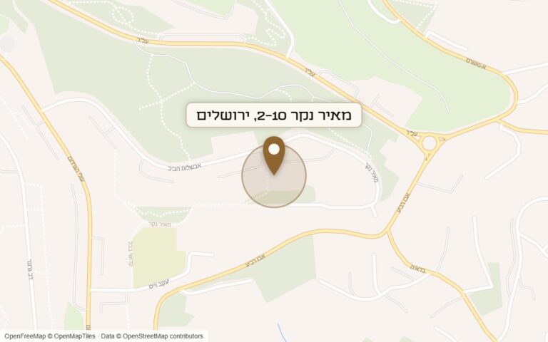 מפת מיקום של מתחם מאיר נקר 2-10