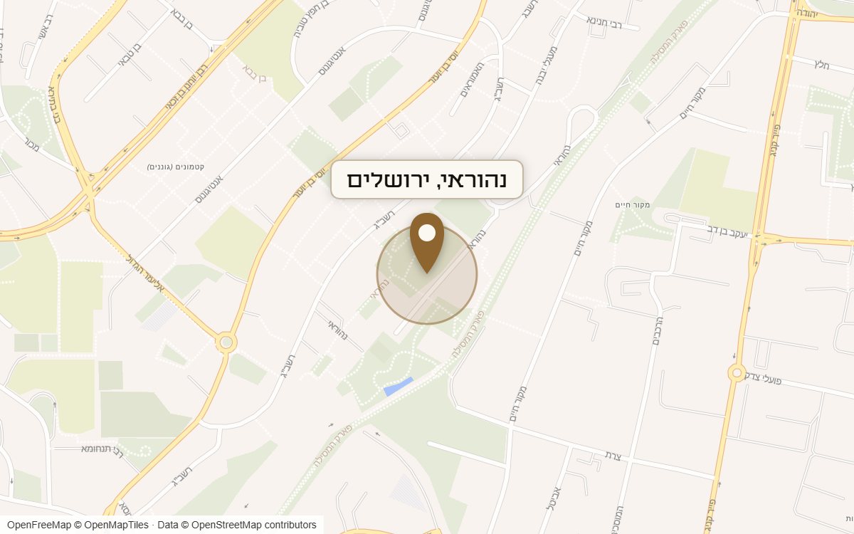 מפת מיקום של מתחם נהוראי, ירושלים