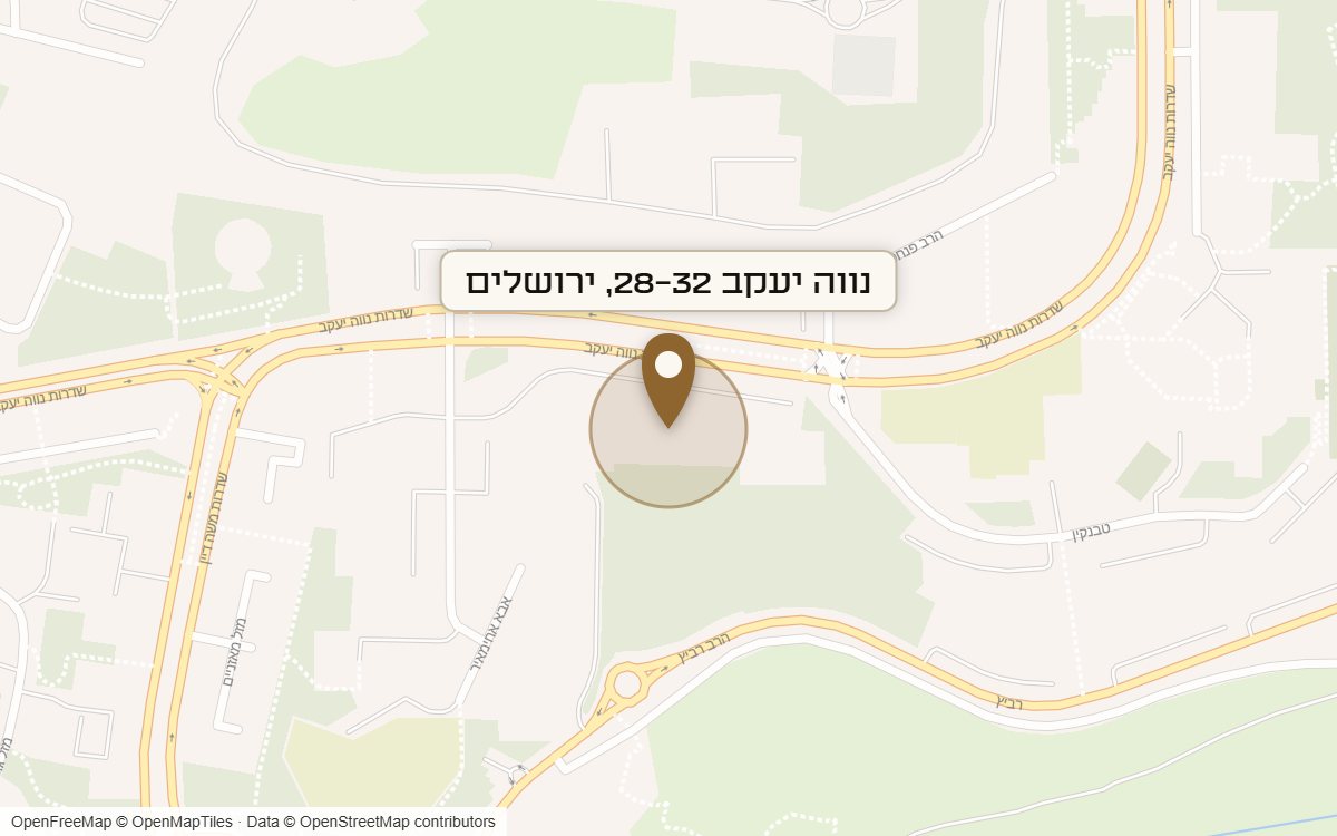 מפת מיקום של מתחם נווה יעקב 28-32, ירושלים