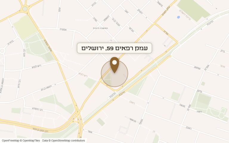 מפת מיקום של מתחם עמק רפאים 59