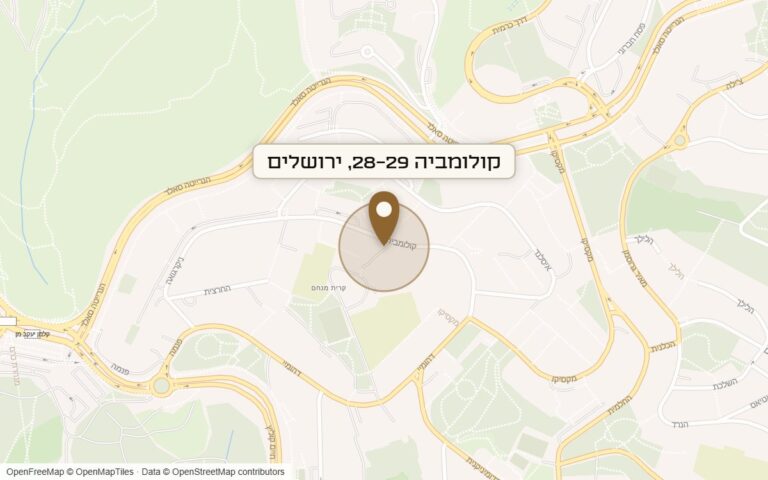מפת מיקום של מתחם קולומביה 28-29