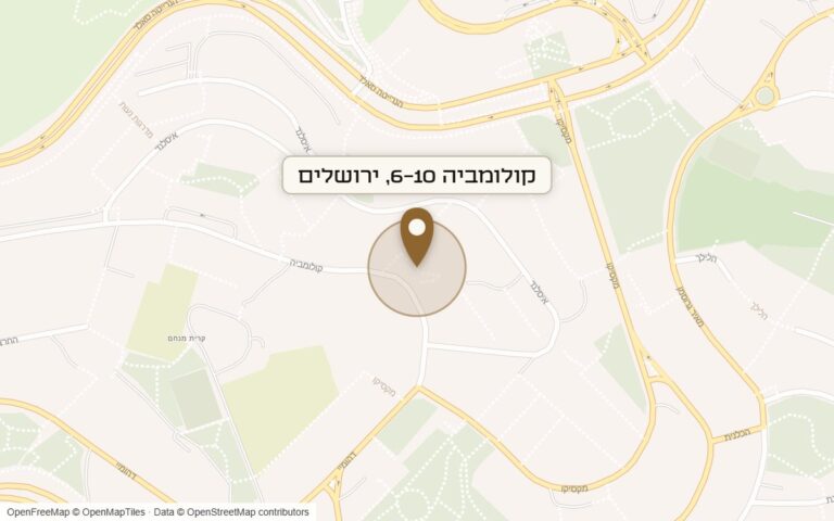 מפת מיקום של מתחם קולומביה 6-10