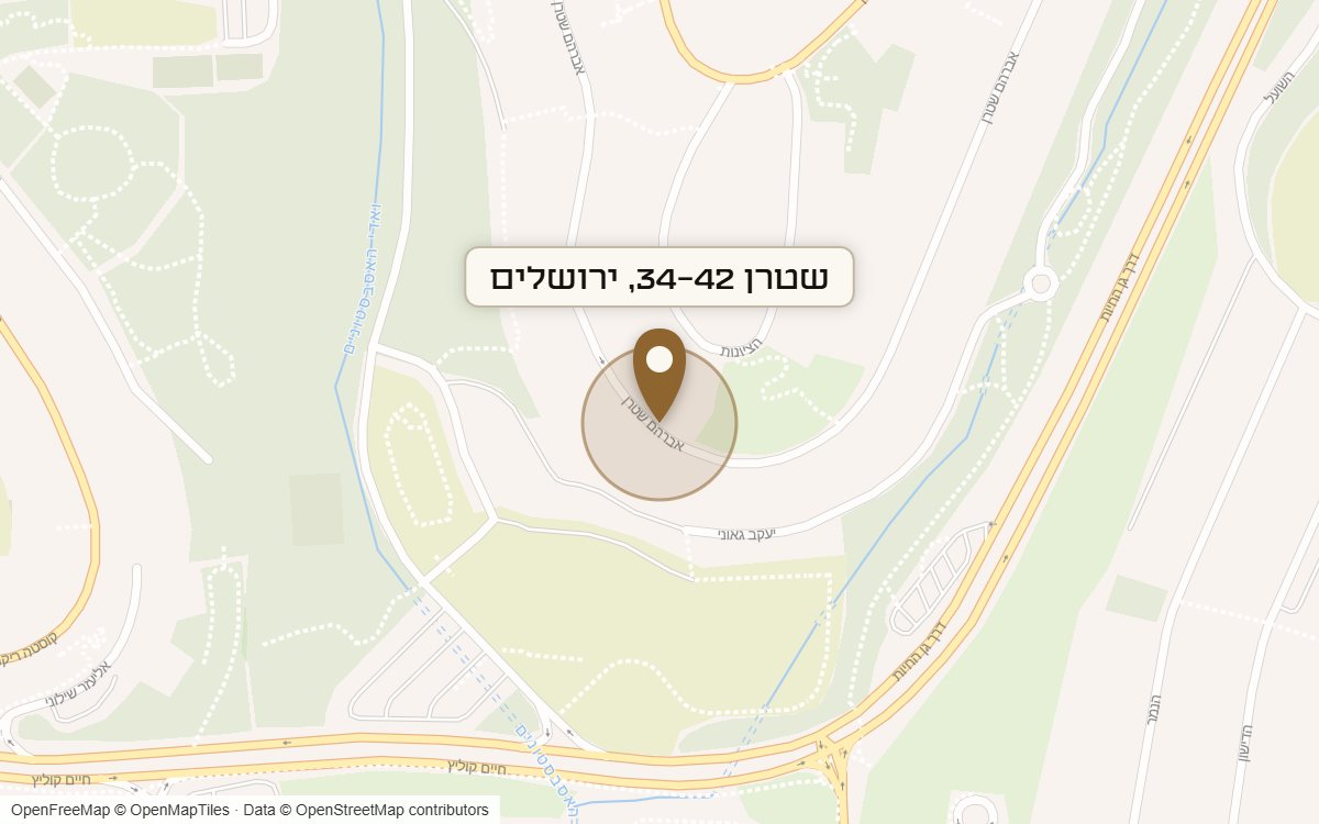 מפת מיקום של מתחם שטרן 34-42, ירושלים