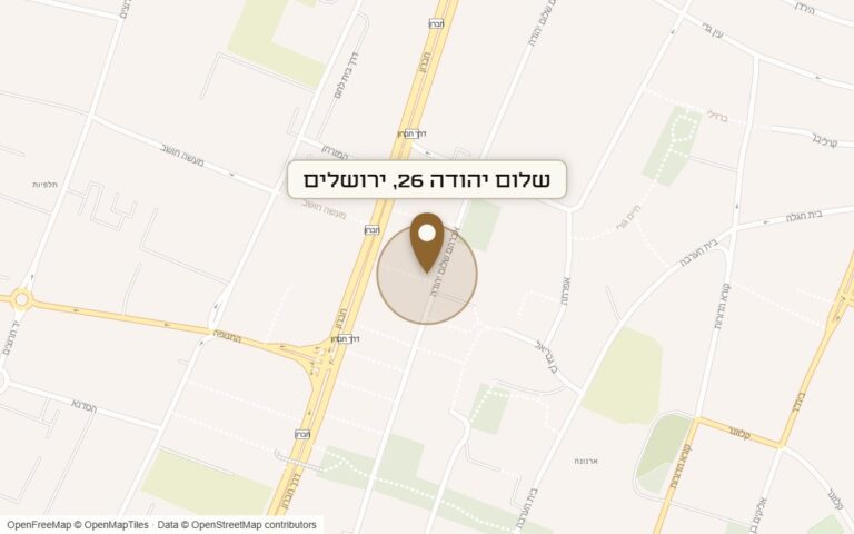 מפת מיקום של מתחם שלום יהודה 26