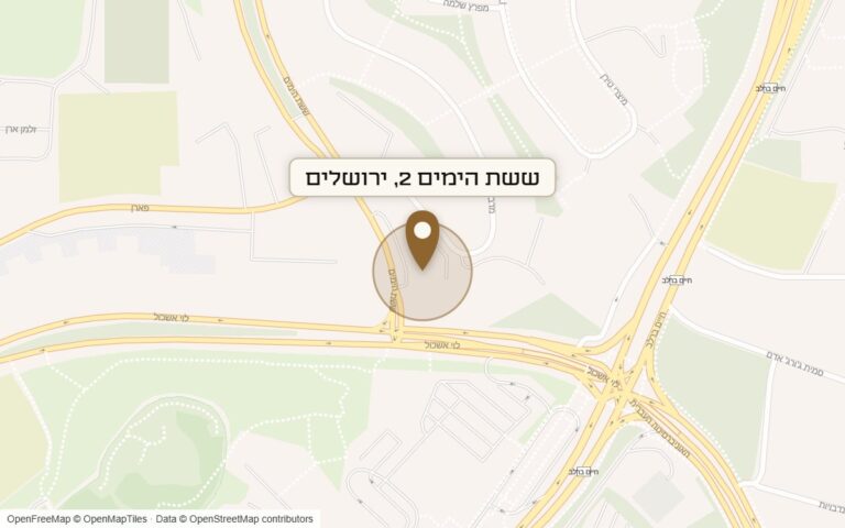 מפת מיקום של מתחם ששת הימים 2