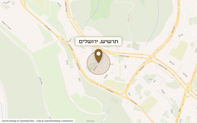 מפת מיקום של מתחם תרשיש