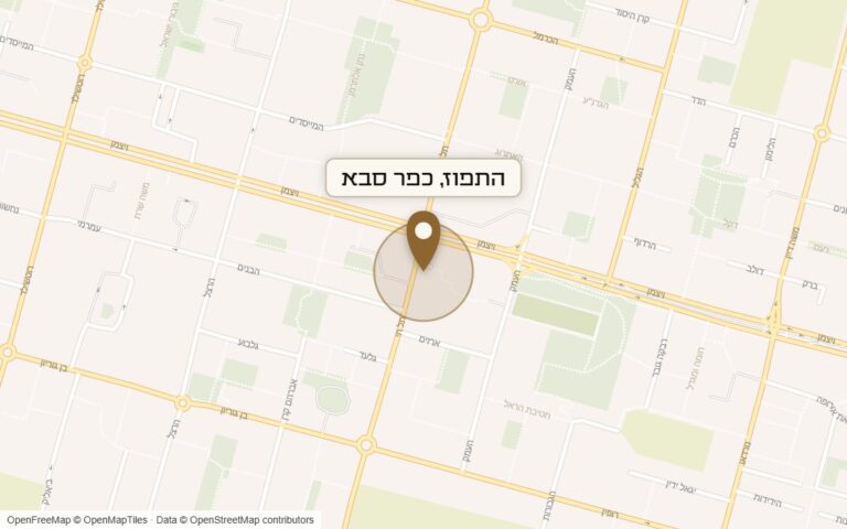 מפת מיקום של מתחם התפוז