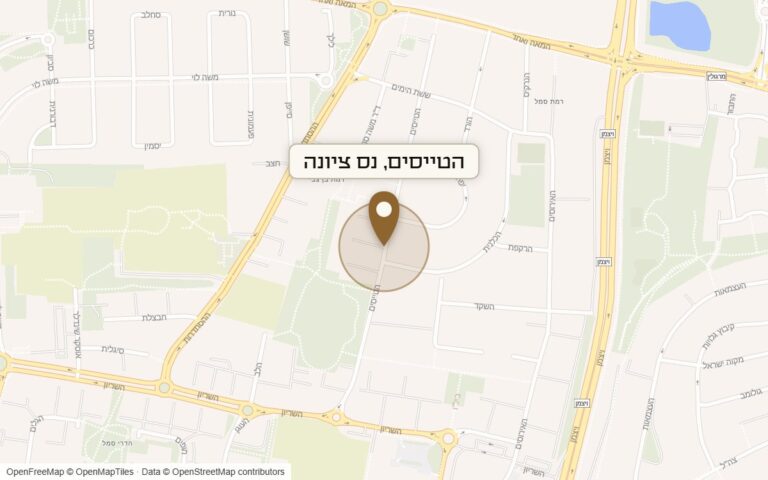 מפת מיקום של מתחם הטייסים