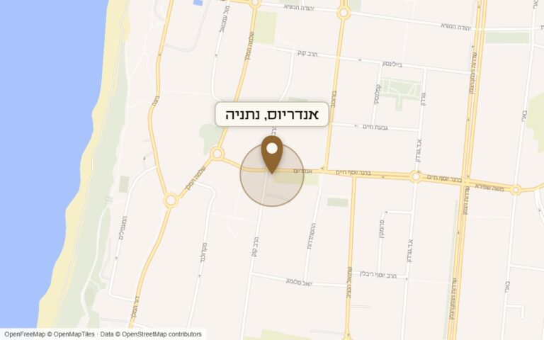 מפת מיקום של מתחם אנדריוס