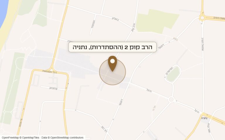 מפת מיקום של מתחם הרב קוק 2 (ההסתדרות)
