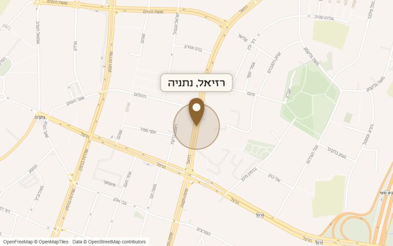 מפת מיקום של מתחם רזיאל