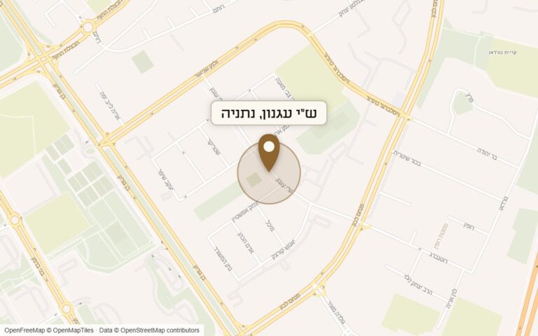 מפת מיקום של מתחם ש"י עגנון