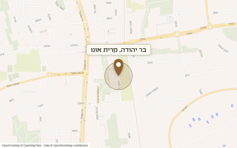 מפת מיקום של מתחם בר יהודה