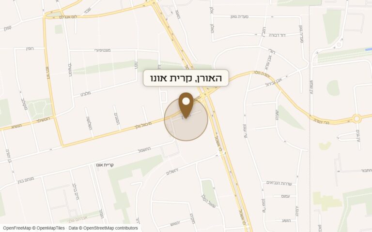 מפת מיקום של מתחם האורן